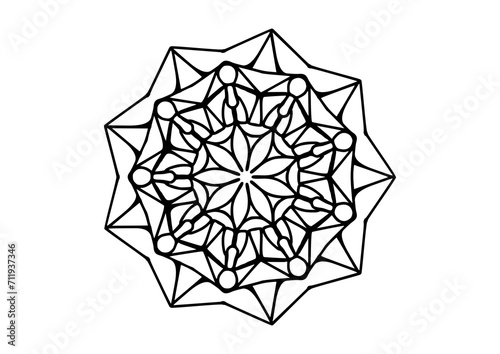 Simple mandala coloring page