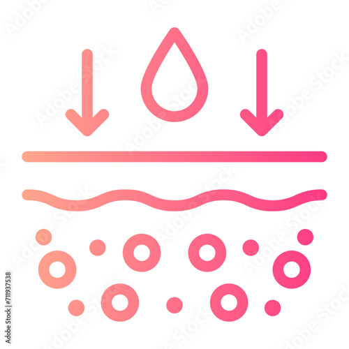 water drop gradient icon