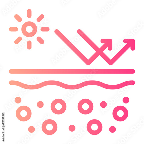 UV protection gradient icon