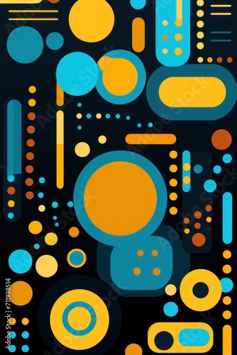 Colorful animated background  in the style of linear patterns and shapes  rounded shapes