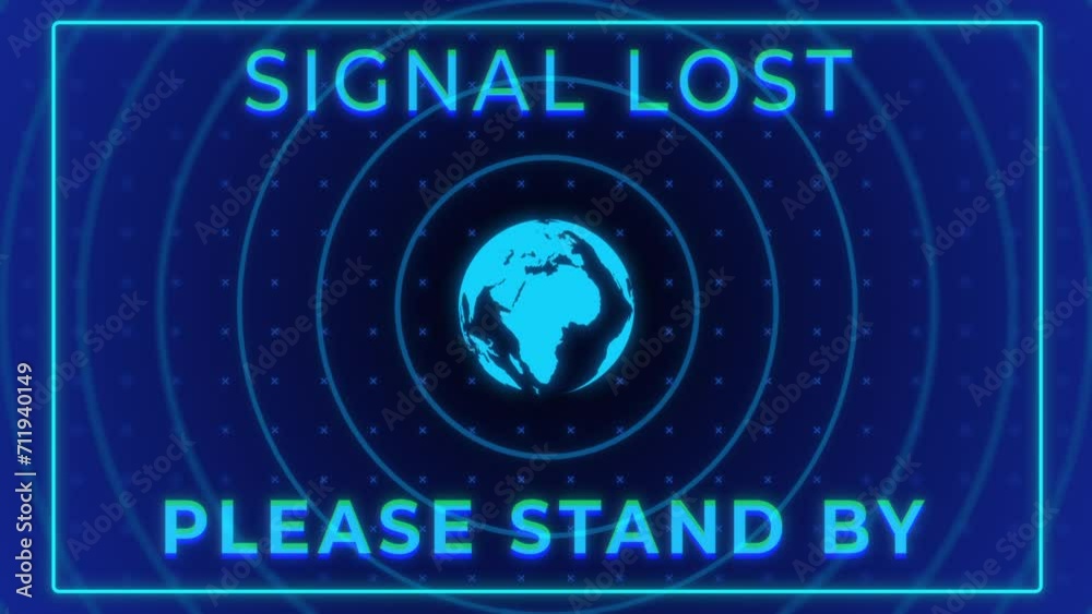 Signal Lost, Please Stand By. Modern standby screen