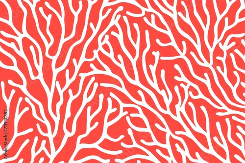 Coral simple and sophisticated pattern