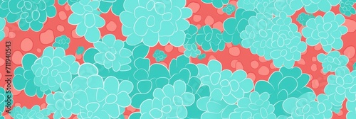 Cyan and coral simple cute minimalistic random satisfying item pattern