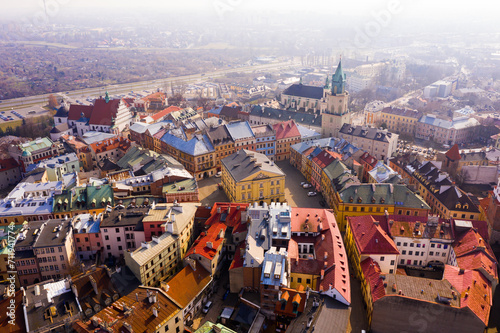 Aerial view on the city Lublin. Poland