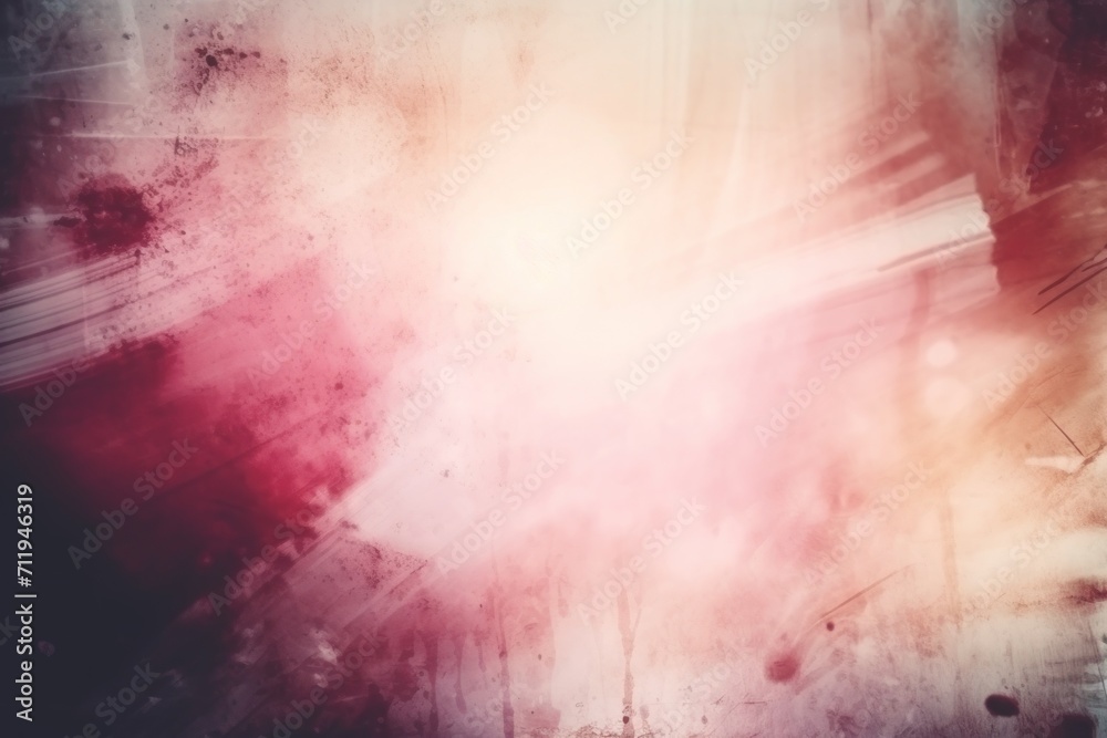 Old Film Overlay with light leaks, grain texture, vintage pink and beige background