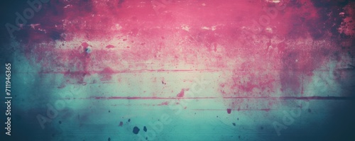 Old Film Overlay with light leaks, grain texture, vintage teal and pink background