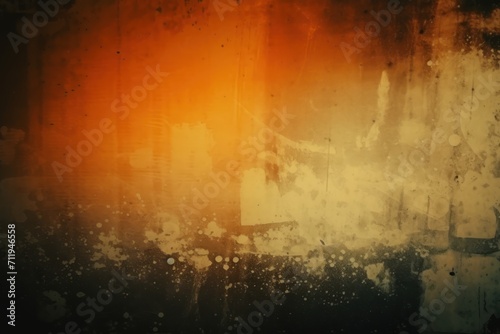 Old Film Overlay with light leaks, grain texture, vintage orange background