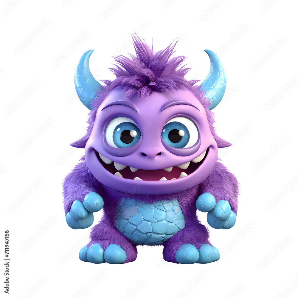 3D Cute animal Cartoon gaming character transparent background