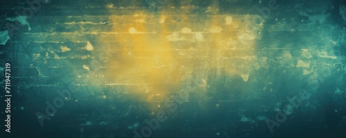 Old Film Overlay with light leaks  grain texture  vintage yellow and turquoise background