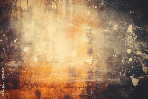 Old Film Overlay with light leaks, grain texture, vintage topaz and tangerine background
