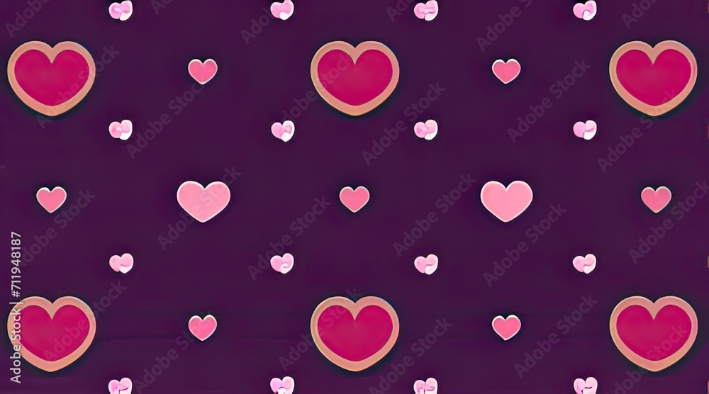 Naklejka premium background with hearts, valentine seamless pattern, Valentine icon set, big love icon, icon set valentine, valentine day concept or background valentine, valentine pattrent, valentine wallpaper