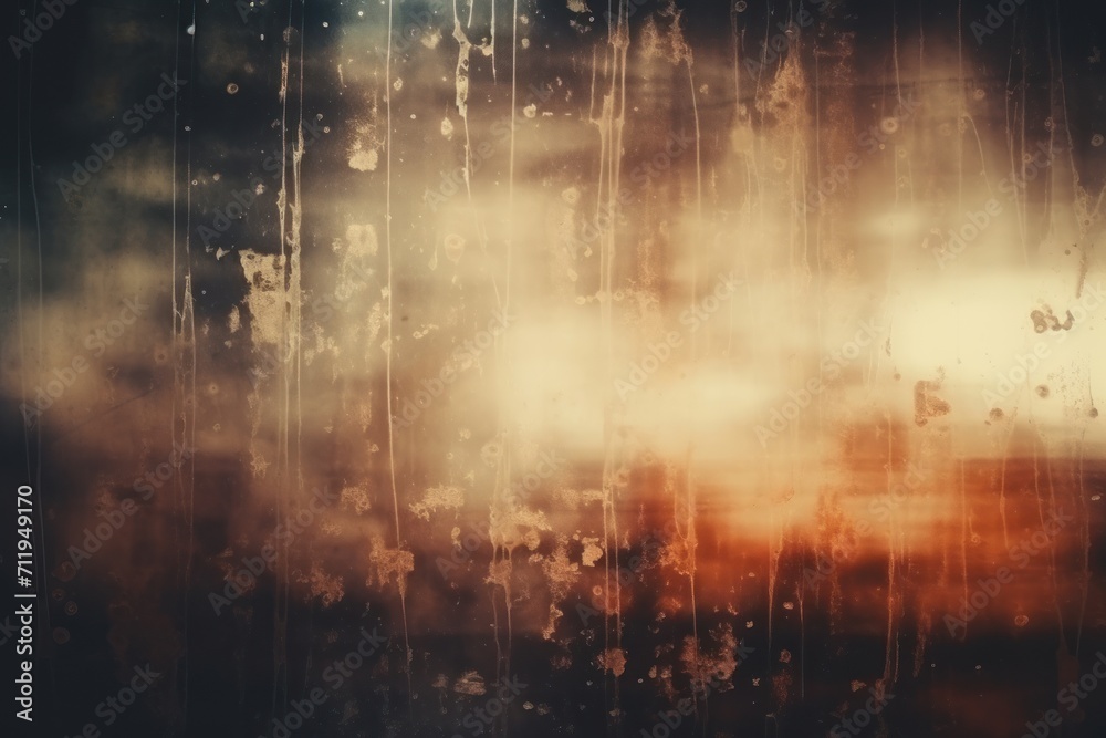 Old Film Overlay with light leaks, grain texture, vintage cocoa background
