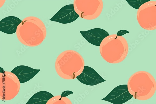Peach and forest green simple cute minimalistic random satisfying item pattern