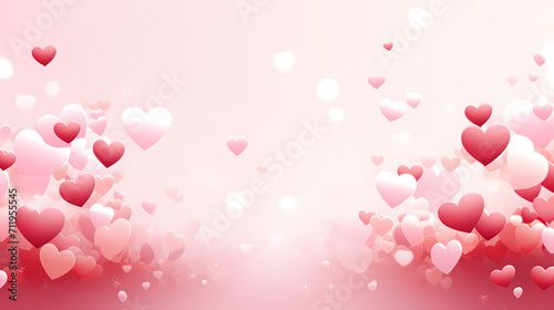 Valentine's Day, love and romance background, background with heart shapes