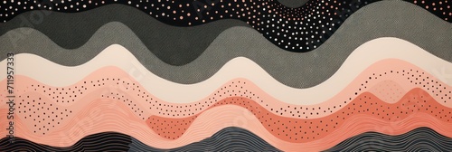 Salmon and charcoal zigzag geometric shapes © Michael