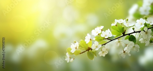 sunny spring background  hd wallpaper  in the style of soft focus lens  dark white and green  symbolic nabis  flower power  serene landscapism  award-winning - generative ai