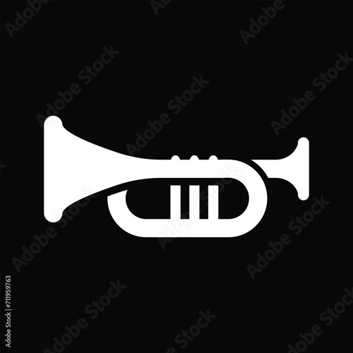 trumpet icon on black