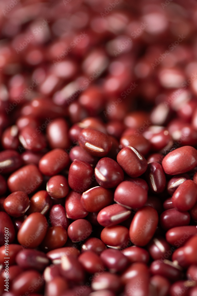 Raw red bean or azuki beans seeds texture background Raw red bean or azuki beans seeds texture background