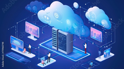 cloud synchronization server center data protection ,Modern cloud technology and network concept.internet data service. Web cloud technology business. network and database, internet center, photo