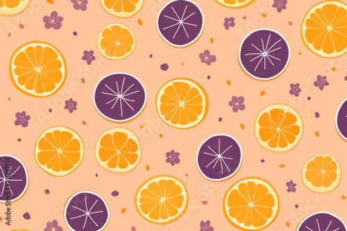 Tangerine and mauve simple cute minimalistic random satisfying item pattern