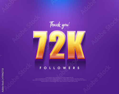 Simple and clean thank you design for 72k followers.