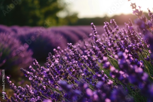 Lavender field on a sunny day