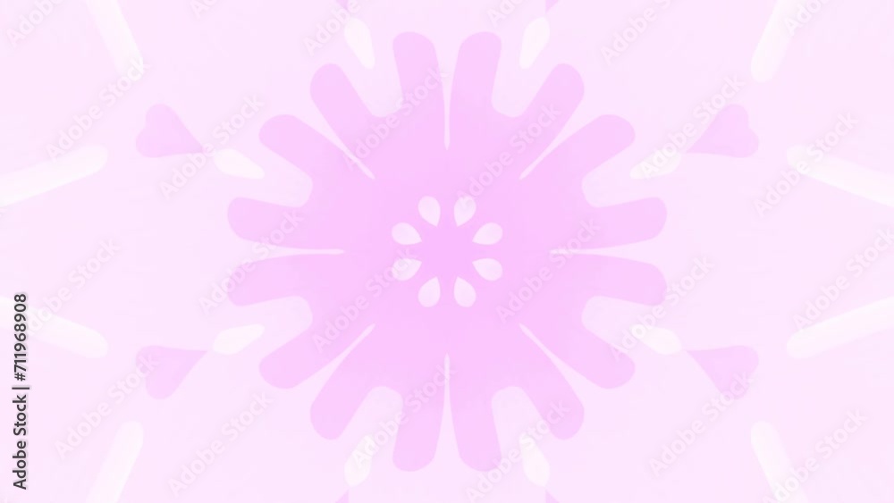 Beautiful meditative pink abstract stylization. Beautiful Pink animation. Seamless gradient background for loop playback.