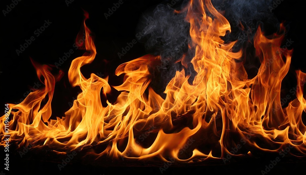 Fototapeta premium Fire in the dark.
