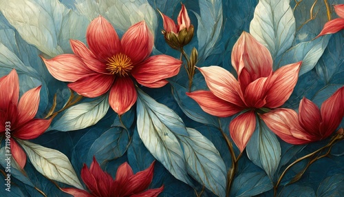 The pattern with flowers wallpaper.