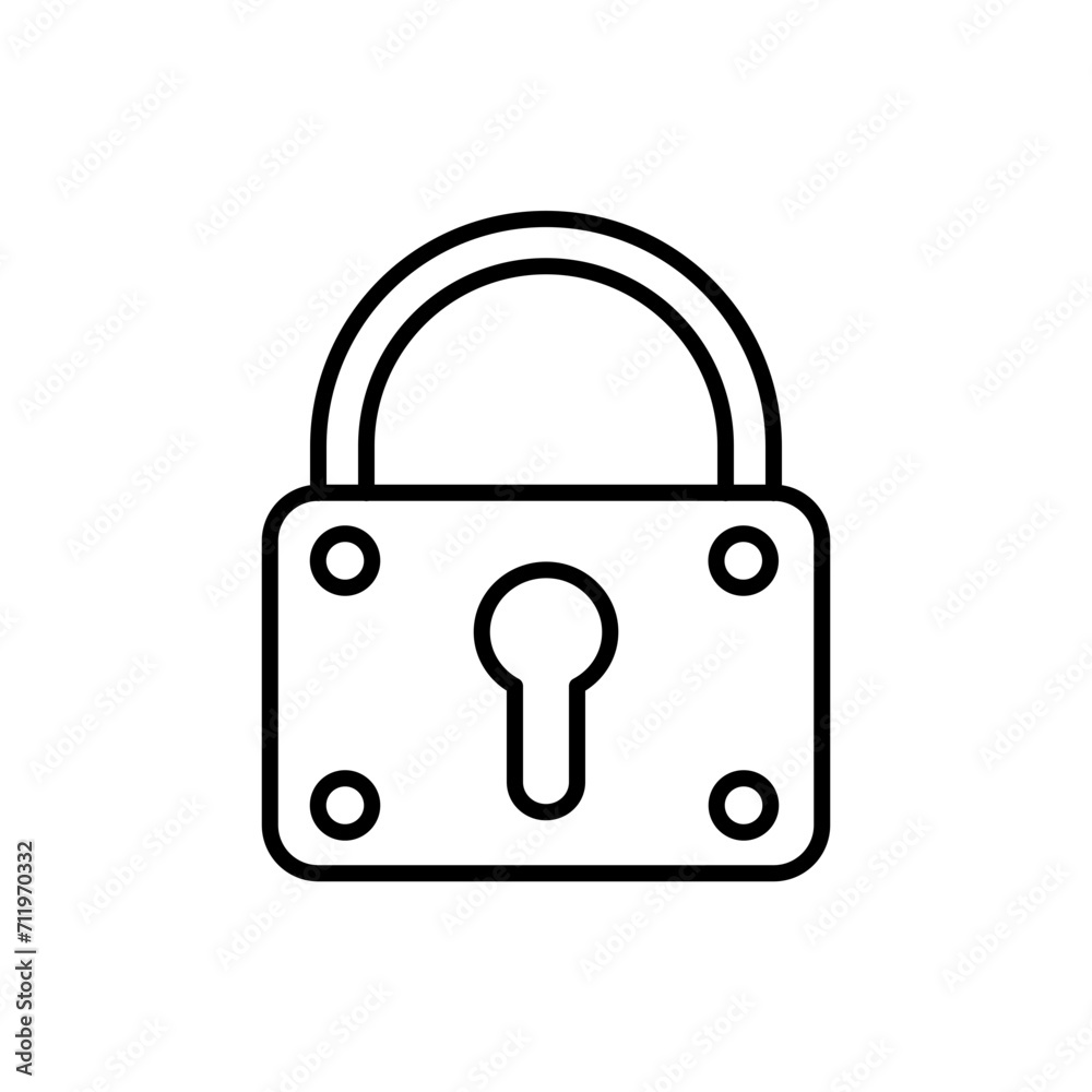 Padlock outline icons, minimalist vector illustration ,simple transparent graphic element .Isolated on white background Padlock outline icons, minimalist vector illustration ,simple transparent graphic element .Isolated on white background