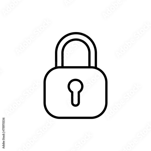 Padlock outline icons, minimalist vector illustration ,simple transparent graphic element .Isolated on white background