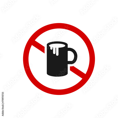 Drinking is prohibited design logo template illustration