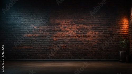 Indoor interior wall room wallpaper, grunge brick wall texture background