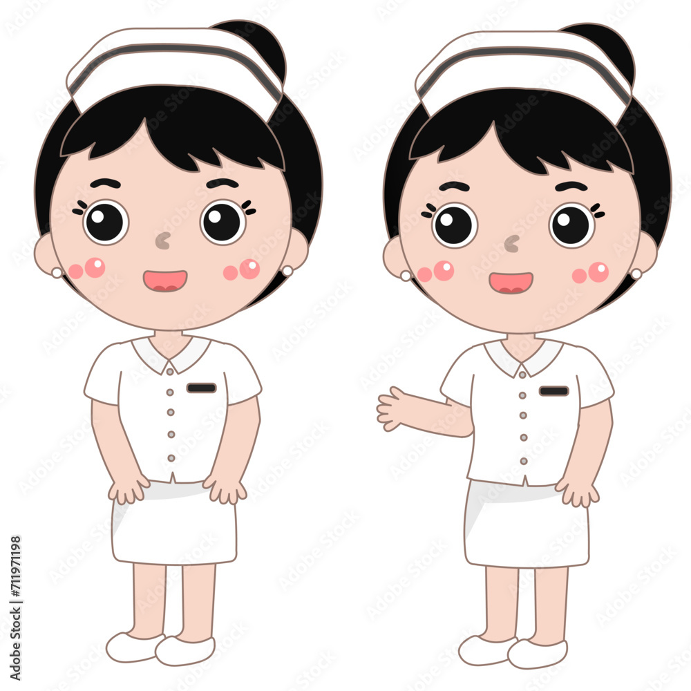 cartoon nurse illustration standing sideways talking cartoon nurse illustration standing sideways talking