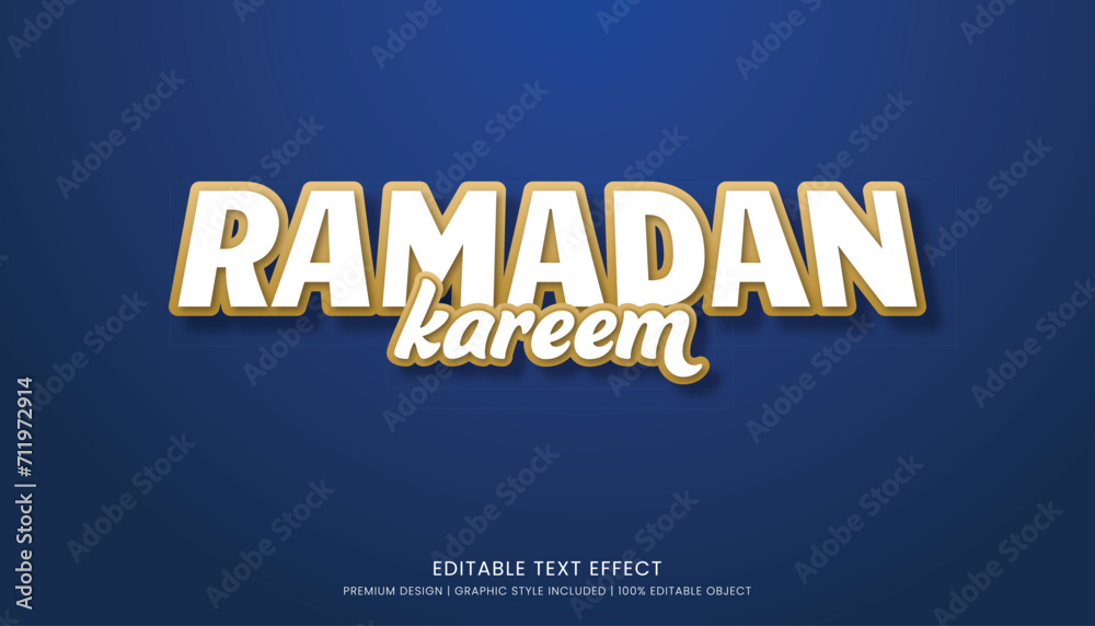 ramadan kareem text effect style editable template background minimalist and islamic style eid mubarak iftar party