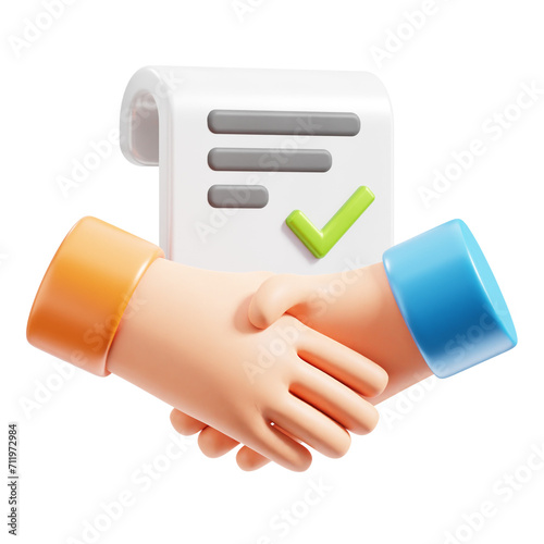 PNG 3D Agreement icon isolated on a white background