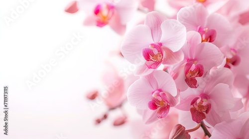 Kaleidoscope of Orchid Hues: A Cherry Blossom-Inspired Symphony of Colors in a Simple White Frame