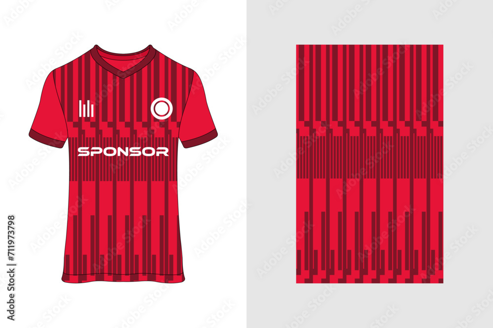 Fototapeta premium Soccer jersey pattern design.Sublimation t shirt. Football soccer kit. Basketball jersey.