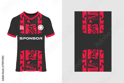 Soccer jersey pattern design.Sublimation t shirt. Football soccer kit. Basketball jersey.