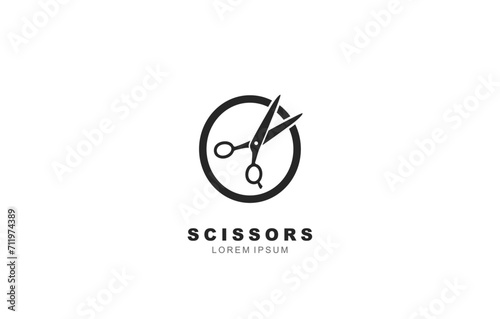 O Letter Scissors logo template for symbol of business identity