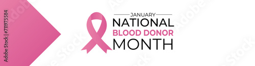 vector graphic of national blood donor month  Holiday concept. Template for background, banner, cover, website, flyer, brochure, Greeting Card, background card, poster with text inscription.