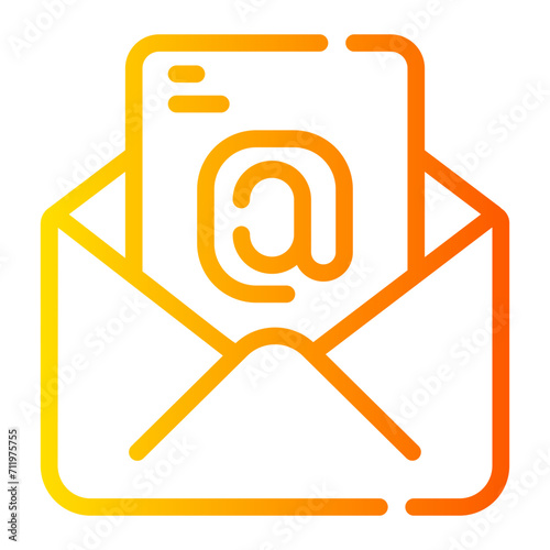 email Line Gradient Icon
