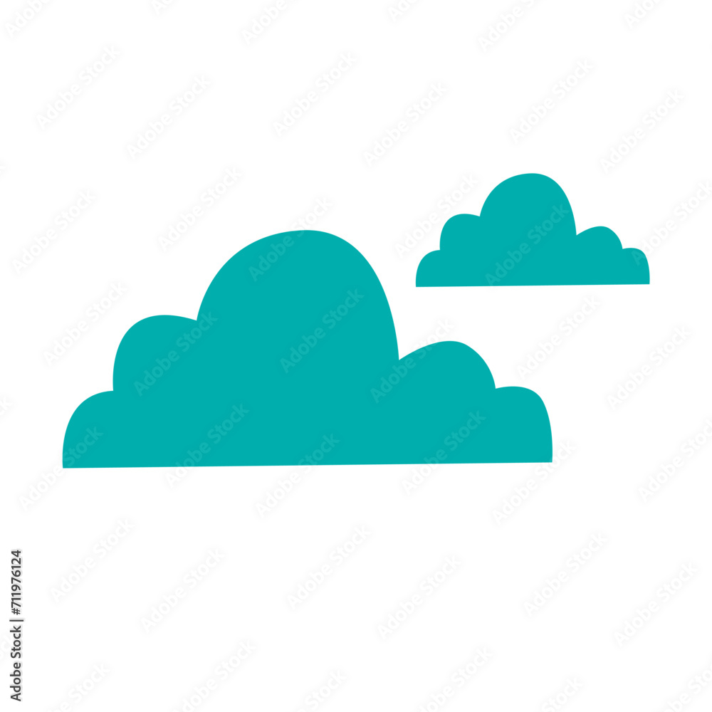 Cloudy of cute clip art vector flat illustration Cloudy of cute clip art vector flat illustration