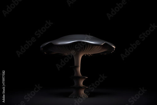 3d rendering Black Reishi Mushroom