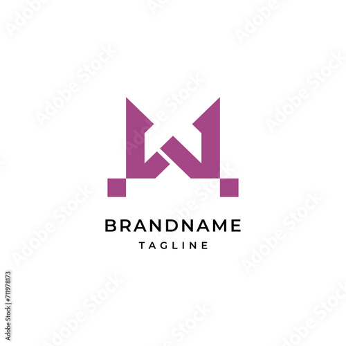 Free Download Unique modern geometric creative elegant letter W logo template - GFXLoad