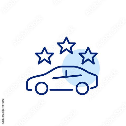 Premium car rental service. Pixel perfect, editable stroke icon