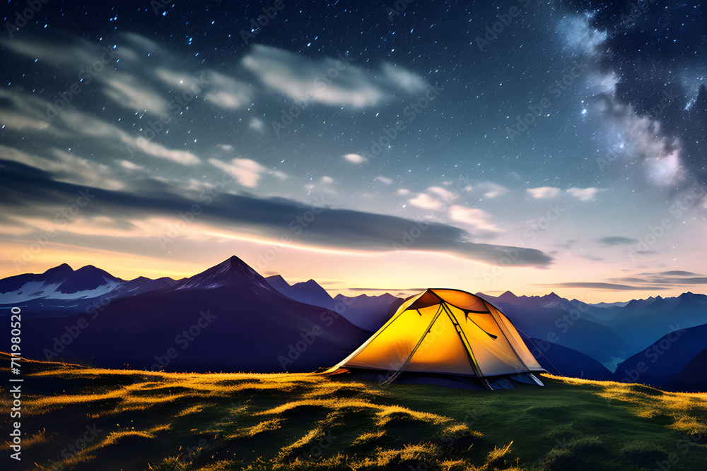 Natural Recreation Area under the Starlight: The Attractiveness of Mountain Tent Camping generative ai