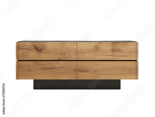 Design de mobília: Um aparador em madeira, fundo branco ou transparente em png