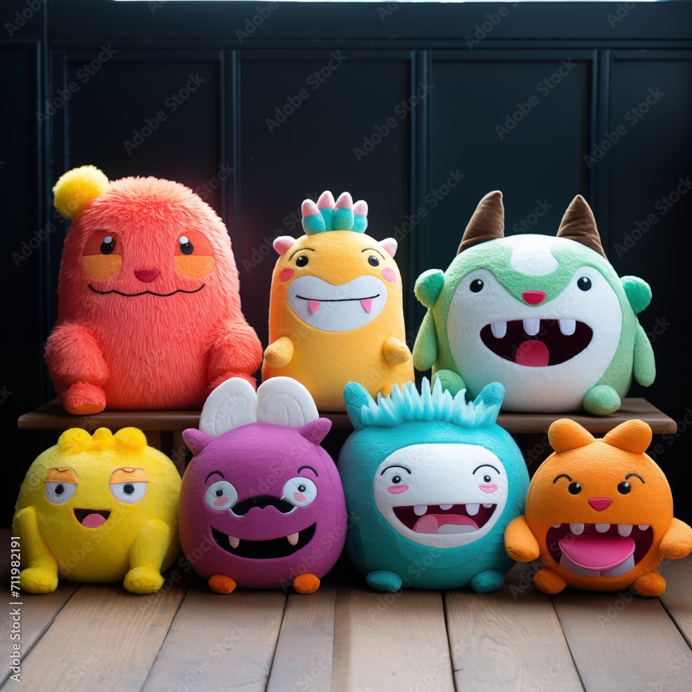 Obraz premium Funny cute fluffy toys