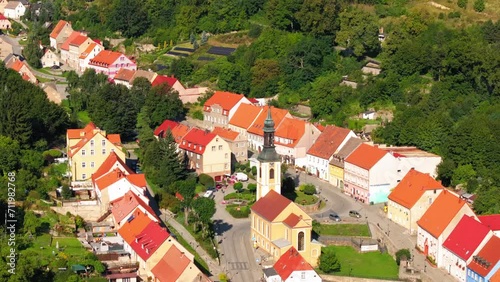 Srebna Gora small village in Poland summer 2023 photo